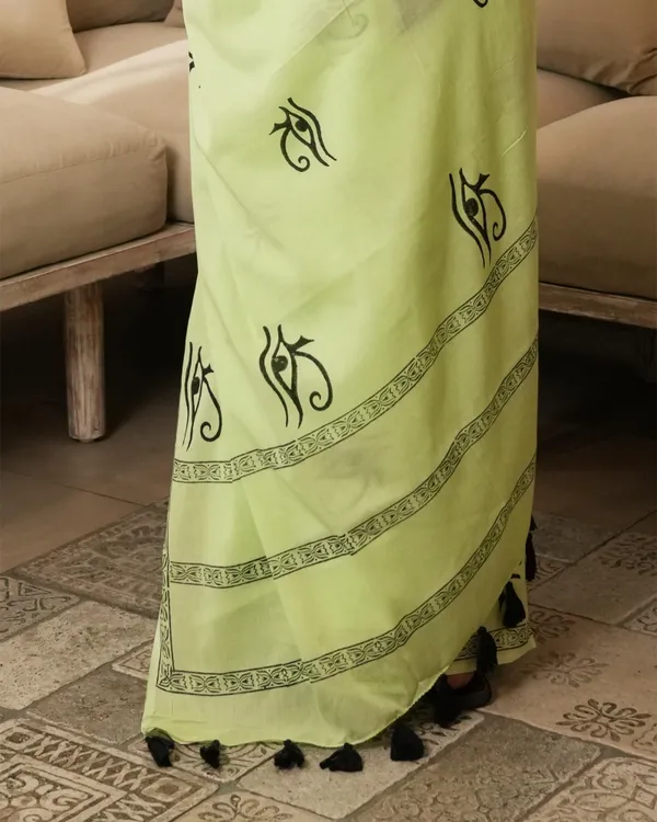 Light_Green_Cotton_Spiritual_Eye_H_Block_Print_Mul_Saree_Tassels_For_Women